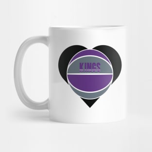 Heart Shaped Sacramento Kings Basketball Mug